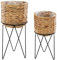 Paris Prix Atmosphera Créateur d'intérieur - Lot de 2 Cache-Pots sur Pied Hya 54cm Naturel