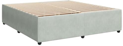vidaXL Bettgestell, Bettrahmen mit Lattenrost, Doppelbett Polsterbett für Schlafzimmer, Bett Schlafzimmerbett, Hellgrau 180x200cm Samt