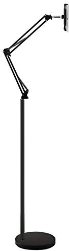 Tablet-Bodenständer, 360 ° drehbare Clips, Schwanenhals, höhenverstellbarer Arm, Handyständer, Telefonhalter, Halterung für 4-11-Zoll-Tablets/Telefone für Smartphones, Phablets, E-Reader und