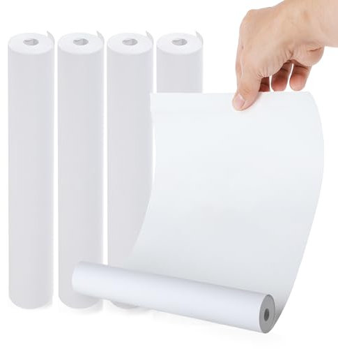 (4 rouleaux) Papier Thermique A4 (env. 116 feuilles), Papier Imprimante Thermique, Papier Thermique A4 Imprimante, Séchage Rapide, Sans BPA, Idéal pour Impression de Documents, Pages Web et Photos