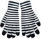 GMBYLBY Winterhandschuhe für Herren und Damen, Schwarz / Weiß gestreift, warme Handschuhe, weiche Strickhandschuhe, elastisch, schwarz / weiß, M