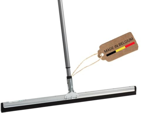 BawiTec Wasserschieber mit Teleskopstiel Breite 75cm Abzieher Metall Gummischieber mit Stiel Länge max. 200cm Telestiel verstellbar Wasserabzieher Stabil,Garage,Haus,Küche,Bad,Halle (75 cm)