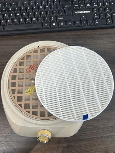 XSWCCJJ Nail Dust Collector with LED Light | ​Dust Extractor Nails for ​Professional Salon & ​Home | ​Allergy-Free Dust Removal | ​30 Second Clean System |