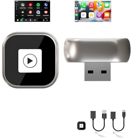 Spedal Adaptateur Carplay & Android Auto sans Fil 2 en 1 pour iPhone & Android, Easy-Connect, clé USB CarPlay Compatible avec Voitures équipées de CarPlay Filaire à partir de 2016