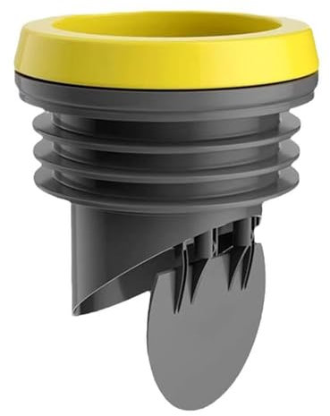 Flange per WC, flangia universale per WC, anello in gomma con valvola di riflusso, accessori per WC a prova di perdite, adatto per scarico calibro 110 mm (grigio)