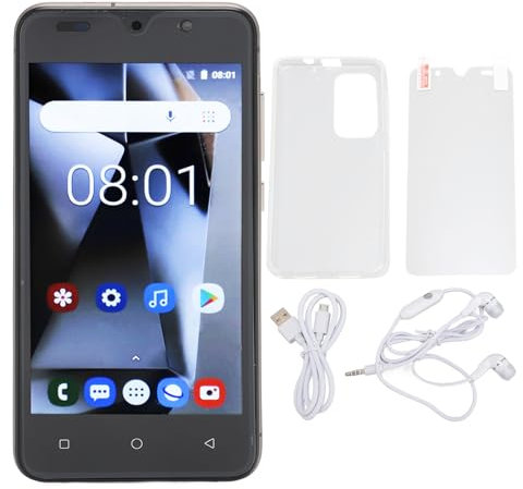MTLAVISHY Ultra Slim Smartphone 5.0 Pulgadas HD 4GB RAM 32GB ROM 8MP 8MP Cámara Trasera Dual Tarjeta Dual Teléfono móvil en Espera para Android 12 (Amarillo)