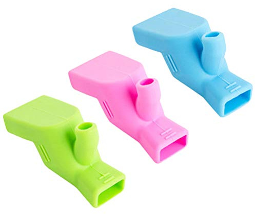 TOYANDONA 3pezzi Prolunga Per Rubinetto in Silicone Per Ragazzo Estensore Per Per Lavaggio Mano Adatto Rubinetti Convenzionali Colore Rosa