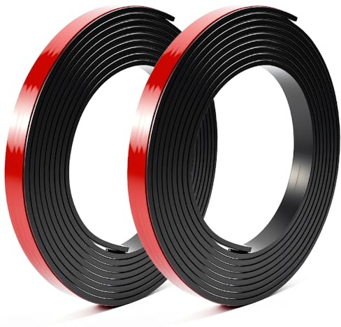 BUZIFU Magnetic Tape Self Adhesive Set A and B in 3m Rolls Each Sticky Magnet Strips 15mm Wide Sticky Back Magnet Roll A+B Magnetic Tape for Windows Without Drilling - for All Mosquito Nets