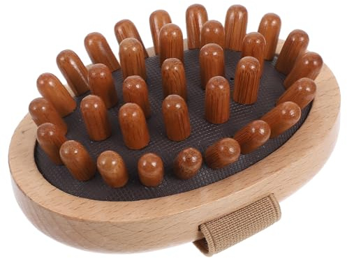 Kopfhautmassagebürste und Bambus für Kopfhautmassage | Leicht zu Reinigen, Angenehmes Gefühl, Meridianstimulation, für Zuhause und Büro, Manuelle Nutzung