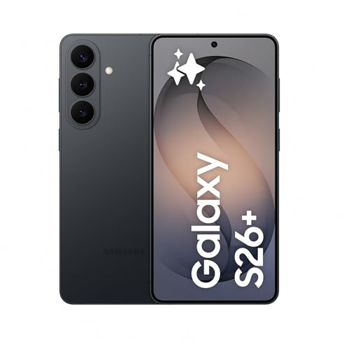 Samsung Galaxy S26+ 256GB, Teléfono Móvil con Galaxy AI, Cámara 50MP, 12GB RAM, Batería 4900mAh, Garantía del Fabricante 3 Años + 1 Año Extra, Color Negro (Versión Española)
