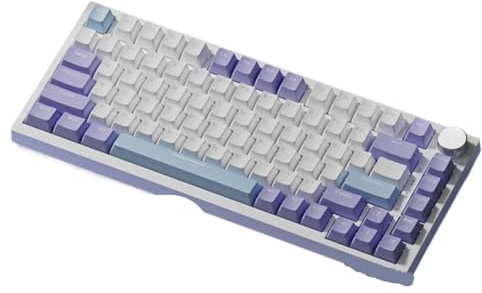 Mechanische Tastatur, individuell, kabelgebunden, kabellos, 3-Modus, Hot-Swap-Struktur, weiche Dichtung, RGB-Hintergrundbeleuchtung, 75% Layout, tragbar, kompatibel mit Ak820(Wired White Light)