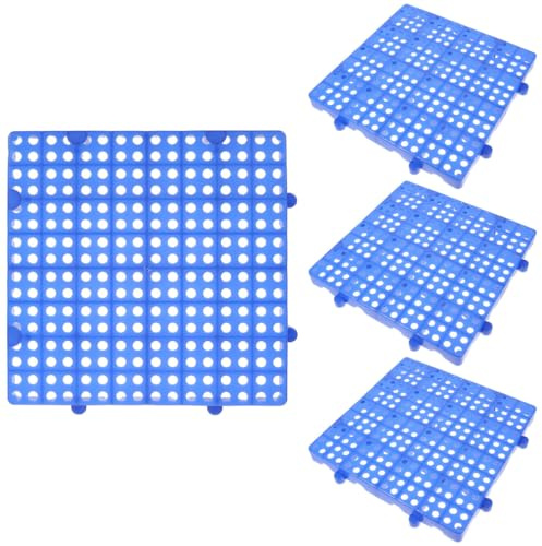 GALPADA Piastrelle per Esterno Antiscivolo in Plastica 4 Pezzi con Design a Incastro per Patio e Giardino, Resistenti e Facili da Montare