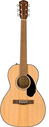 Fender Guitarra acústica CP-60S Parlor, diapasón de nogal, natural, Incluye cursos virtuales gratuitos en Fender Play