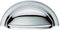 Fingertip Design OXFORD Cabinet Cupboard Door CUP PULL Handle, 76mm Hole Centres (Polished Chrome)