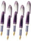 5 x Papermate Compact Fountain Pen, Fine Nib, Purple Barrel, Blue Ink - Loose in Plain Packaging