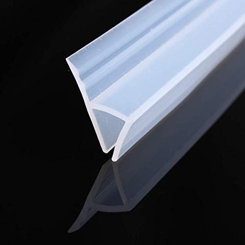 200cm H Shape Duschtür Dichtung Duschdichtung Wasserabweiser Dusche Glastür für 6mm Glasdicke