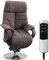 CAVADORE TV-Sessel Istanbul / Fernsehsessel mit Aufstehhilfe & elektrisch verstellbarer Relaxfunktion / 2 E-Motoren / 80 x 115 x 79 / Lederoptik: Grau