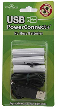 Kurt S. Adler 3-AAA Converter USB Power Connect, Multi