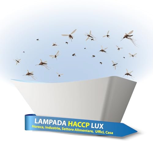 Albagarden - Lampada Haccp Elettrica Cattura Mosche Zanzare Moscerini Insetti - Lampada Antizanzare Con Cartone Adesivo Di Ricambio