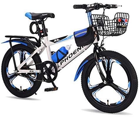 Axdwfd Kinderfahrräder 18, 20 Kinder Im Freien Fahrrad, for 7-14Years Old Jungen Und Mädchen Adjustable Kinder Mountainbike, Blau, Rot, Weiß (Color : Blue, Size : 18in)