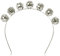 Boland 00770 - Tiara Discokugel, silber, für Erwachsene, Haarreif mit glänzenden Kugeln, Spiegel, Mosaik, Kopfschmuck, Karneval, Fasching, Fastnacht, Halloween, Mottoparty