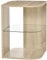 HOMCOM Table d'Appoint Guéridon Design Contemporain Bout de Canapé étagère Verre trempé Bois Naturel
