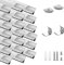 20 Pack 3.3ft/1Meter V Shape LED Aluminum Channel System with Milky Cover, End Caps and Mounting Clips, 1M Aluminum Profile for LED Strip Light Installations, Very Easy Installation…