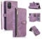 UEEBAI Hülle für Samsung Galaxy A52 4G/5G A52S 5G, 9 Kartenfäche Retro Leder Klapphüllen Stoßfest Flip Case mit Handschlaufe Standfunktion Reißverschluss Handyhülle Magnetverschluss – Retro Lila