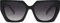 SOJOS Sonnenbrille Damen Polarisiert Vintage, Retro Cateye Sonnenbrille Verspiegelt Groß Eckig Schwarz Modern UV400 Katzenauge Brille SJ2205 mit Schwarz Rahmen/Farbverlauf Grau Linse