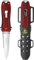CRESSI Unisex-Adult Lizard Knife Red Professionelles Tauchermesser, Rot/Rostfreie Klinge/Schwarz Scheide, One Size