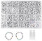 Newpop 1400 Pezzi Perline per Braccialetti 7 X 4 mm, A-Z Bianca Perline Lettere Alfabeto Colorate Cuore Beads con 2 Elastic Thread per Gioielli Fai da Te, Raccialetti, Collane, Bigiotteria, Anelli
