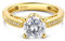 Jeulia Damen-Ring aus Sterlingsilber: Zirkonia vergoldet, Verlobungsring, Diamant-Bandring für Frauen und Mädchen, Ring, Partyschmuck, personalisiertes Jubiläumsgeschenk (Gelbes Gold, 62(19.8))