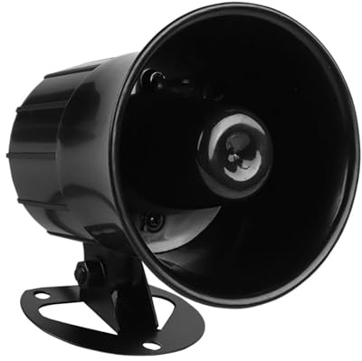Sirena 120Db 12V Altavoz Alarma Exterior 115Db DC 12V Alambre Bocina Fuerte Alarma Sirena Electrónica de Coche para Seguridad Al Aire Libre