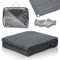 Ansobea Vorzeltteppich hochwertiger Camping Teppich 200x200cm,Zeltteppich Zeltunterlage bläulich-grau,Outdoor Campingmatte mit 12 Löchern, 13 Heringe und Tragetasche，Wohnwagen-Teppich