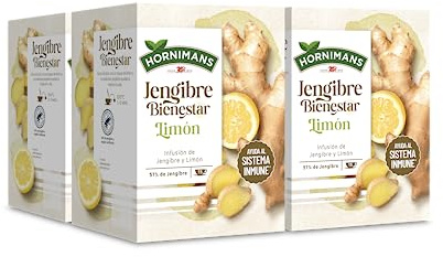 Hornimans Infusión Jengibre con Limón | 60 bolsitas | Sin Teína | 100% Natural