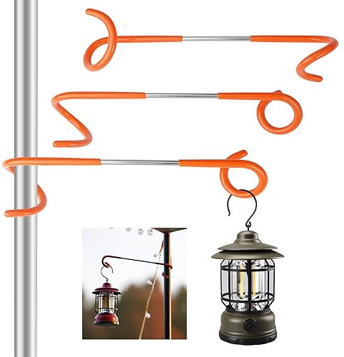 3 Pezzi Gancio per Lanterna da Campeggio, Porta Lanterna per Campeggio e Giardino, Gancio per S Doppia Testa, Gancio per Tenda Multiuso per Lampada da Esterno, per Campeggio, Giardino, Bollitore