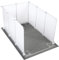 Essenhome Cat Litter Box Enclosure Splash Guard Extra Large 29.8L × 20.3W x 16.5H inch with Cat Litter Mat Easy Clean,NOT Included in Stainless Steel Litter Box and Metal Litter Scoop (White)