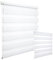 WOLTU 2 Stück Doppelrollo Klemmfix ohne Bohren Duo Rollo Klemmrollo für Fenster mit Klemmträger, Fensterrollo Lichtdurchlässig & Verdunkelnd Wandmontage, Weiß 80x220 cm (Stoffbreite 76 cm)