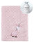 CREVENT 75cmX100cm Nette gemütliche Flauschige warme Babydecke für Mädchen Kleinkinder Bettwäsche Krippe Kinderbett Kinderwagen, Baby Dusche Geburtstag Neugeborenes Geschenk Rosa-Baby Giraffe
