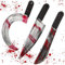Cndiyald Halloween Kostüm niedlicher, 3pcs blutige falsche niedliche Machete Spielzeug, Plastik
