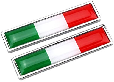 Bandiera nazionale Adesivi in metallo Italia Flag Cromo DECALS AUTO CHROME Accessori per paraurti Emblema 3D