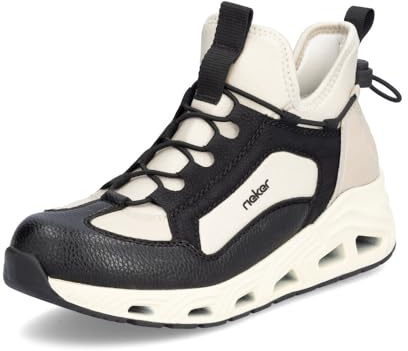 Rieker Damen Low-Top Sneaker N5254, Frauen Halbschuhe, lose Einlage | Rieker Damen Sneaker Low N5254-90 – Stilvoller Komfort mit Memory-Foam-Sohle und flexiblem Design.