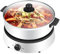 Primst Multifunction Electric Cooker with Handle, 4L Shabu Shabu Hot Pot for Frying Grilling BBQ, Hotpot for Party, Family and Friend Gathering (White)