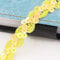 1 Meter Länge 1,5 cm Breite Glitzer Farbiges Paillettenband Borten Rolle Paillettenbesatz Applikation Paillettenborte Hologramm Metallic Pailletten Besatz Aus Stoff Glänzende Paillettenbänder,I-Gelb