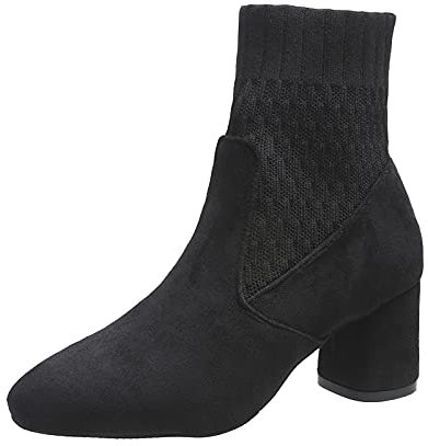 Generico Stivaletti Estivi Donna Bassi Anfibi Firmati Donna Scarpe Tacchi Corti Stivali da donna alla retrò con cerniera Stivali alti da donna traspiranti Stivali Donna Al Ginocchio Bikers (Black, 38)