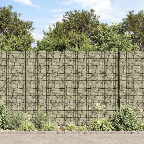 Furniture Select-Garden Brise-vue en PVC effet pierre Gris 35 x 0,19 m