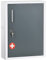 kleankin Armoire à Pharmacie Armoire à médicaments Murale 2 étagères 3 Niveaux avec Porte verrouillable 2 clés Acier 40 x 15 x 53,5 cm Blanc et Gris