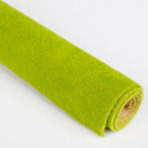 Graslandschaftsmattenrollen – Kriegsspiellandschaft Grasmatten – DIY handgefertigter Sandtisch Baumodell Material, Mikro-Landschaft Nylon Simulation Rasen Gras (grün 50 x 50 cm)