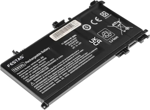 61.6Wh 11.55V TE03XL Batterie Compatible avec HP Pavilion 15 Omen 15-AX033DX AX009NA AX001TX AX001NS AX008NS AX038NF AX038NF 15-BC000 15-BC015TX BC400NA BC006NA BC411TX BC406TX
