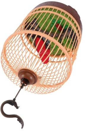 Vaguelly Adorable Birdcage Toy Voice Control Educational Plaything No Battery Required Random Color
